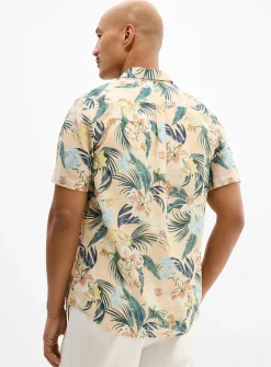 Lightweight floral voile shirt