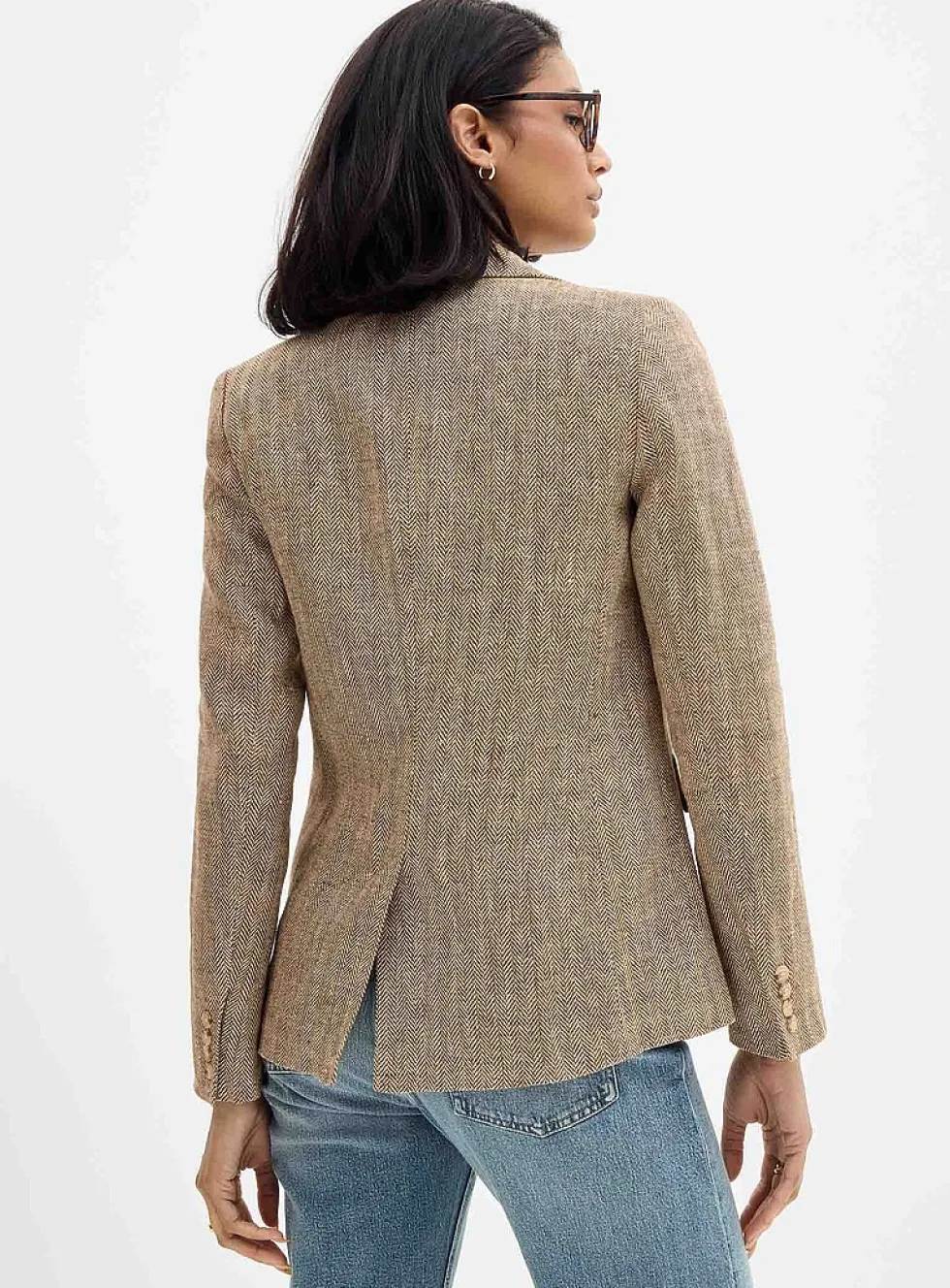 Linen chevron jacket