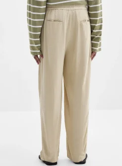 Linen-viscose easy pant