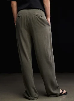 Linen-viscose easy pant