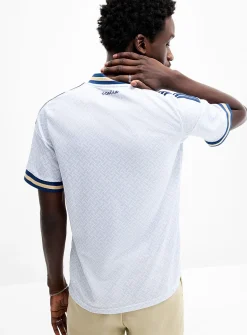 Logo and jacquard soccer jersey