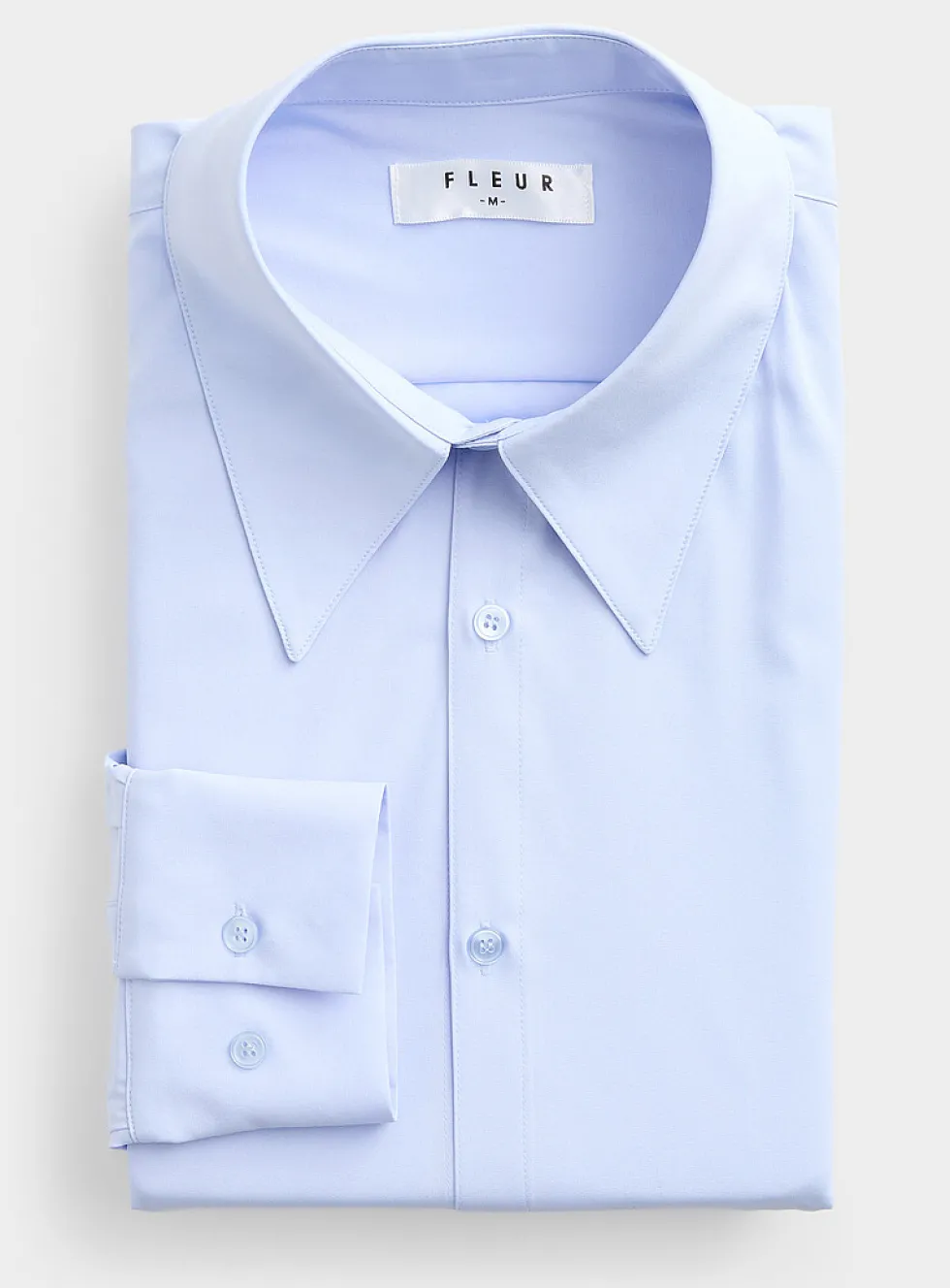 Long-point-collar shirt