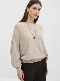 Loose boat-neck sweater