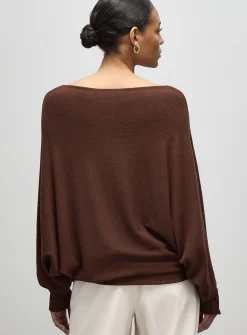 Loose boat-neck sweater