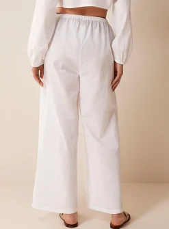Loose cotton-linen pant