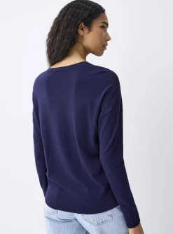 Loose crew-neck sweater