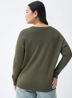 Loose crew-neck sweater