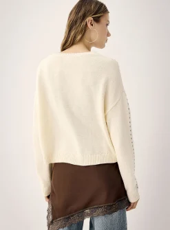 Loose studded sweater