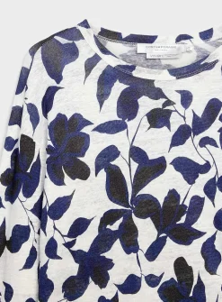 Loose-fit pure linen T-shirt