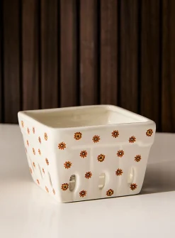 Lovely flowers drain bowl