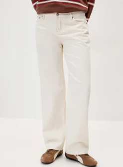Low-rise wide-leg jean