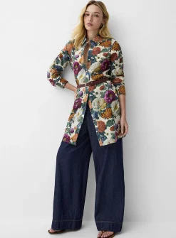 Lush bloom ultra-long shirt