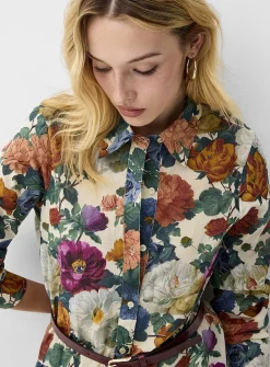 Lush bloom ultra-long shirt