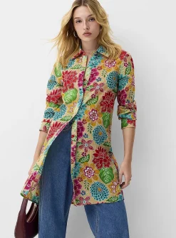 Lush bloom ultra-long shirt