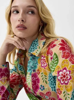 Lush bloom ultra-long shirt