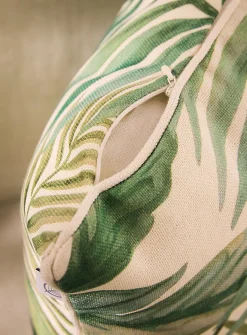 Lush foliage removable-cover outdoor cushion