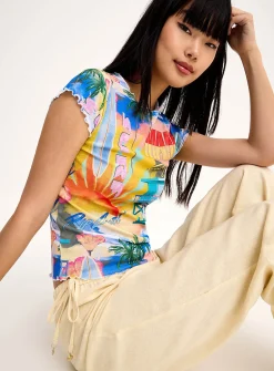 Malibu fitted mesh T-shirt