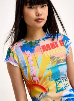 Malibu fitted mesh T-shirt