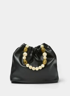 Marbled bead handle evening bag