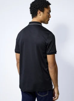 Marlo herringbone jacquard polo