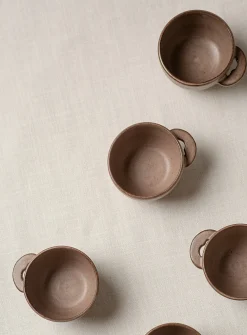 Meander matte stoneware coffee mug