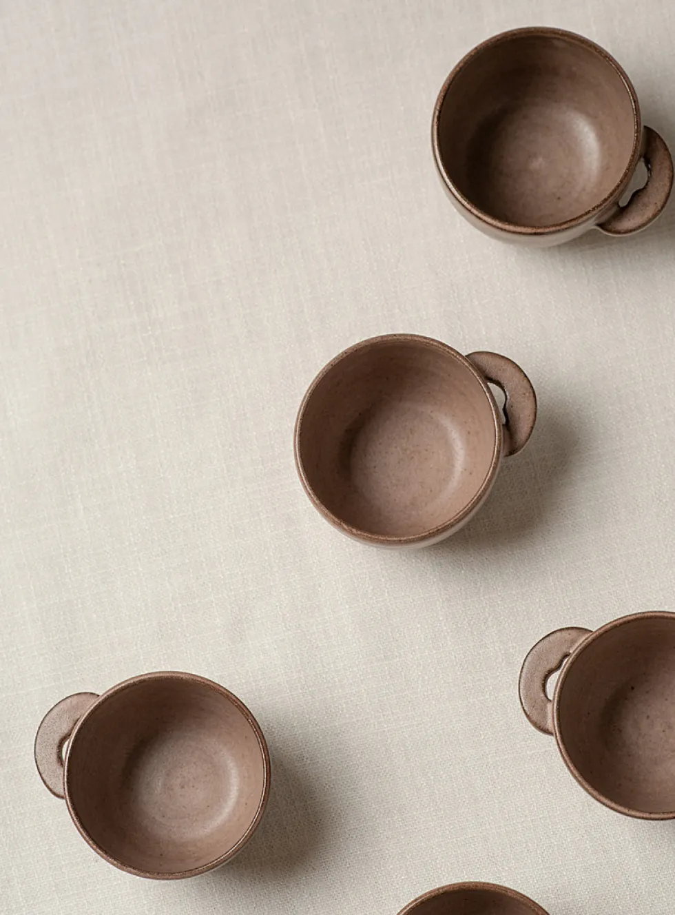 Meander matte stoneware coffee mug