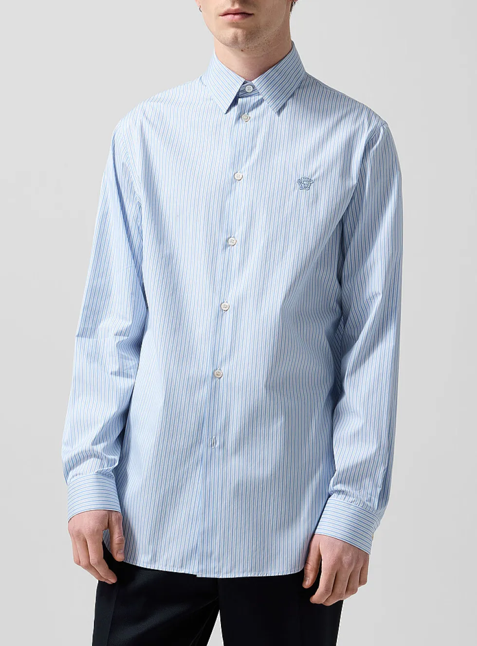 Medusa logo striped shirt