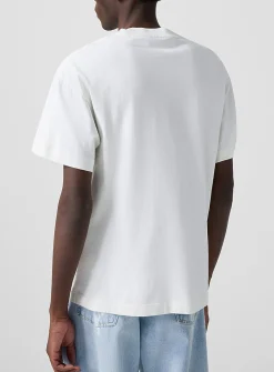Message and palm tree print T-shirt