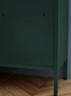 Metal bedside table with legs