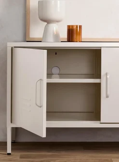 Metal locker-style media unit