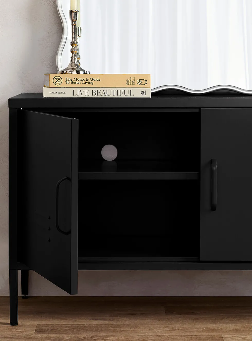 Metal locker-style media unit