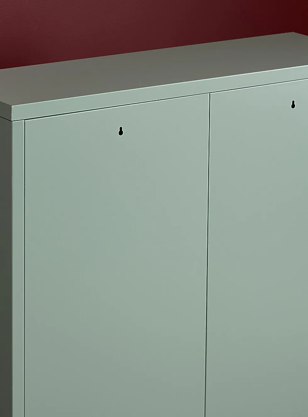 Metal locker-style shoe cabinet