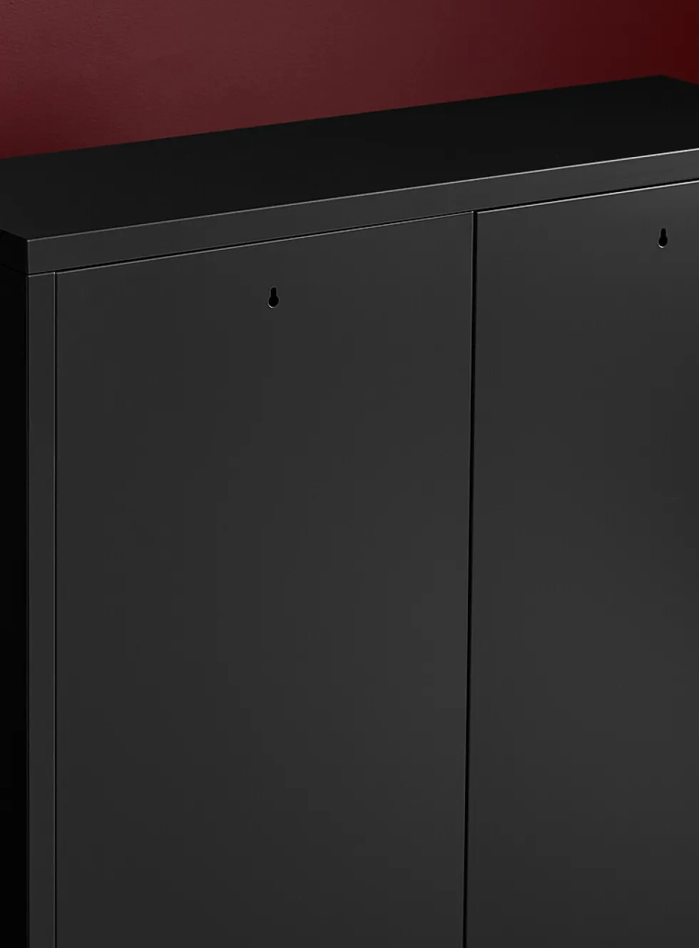 Metal locker-style shoe cabinet
