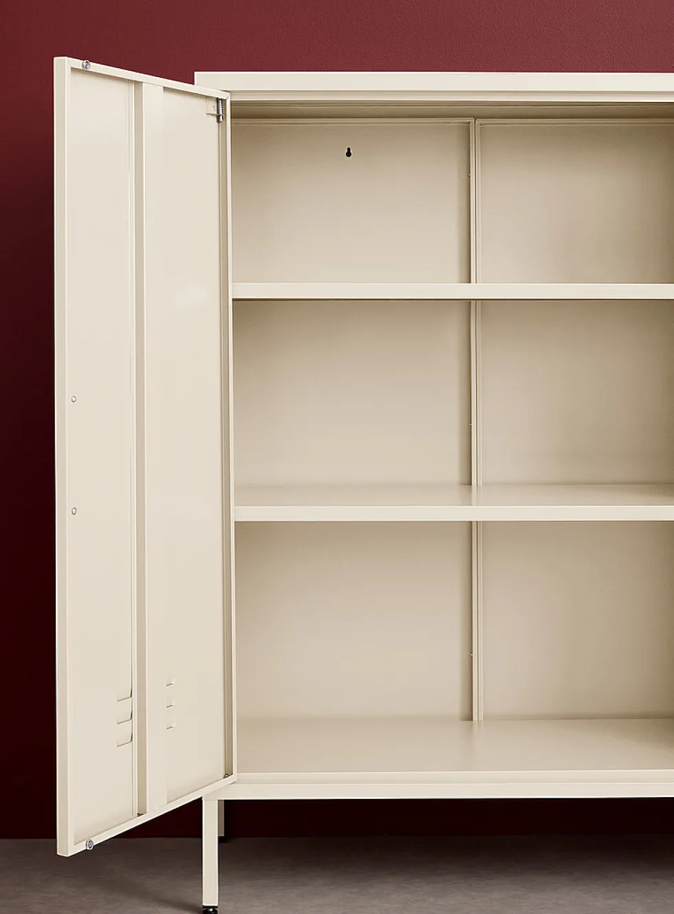 Metal locker-style sideboard