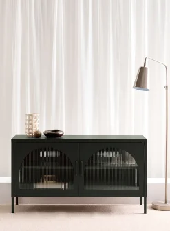 Metal TV unit with doors