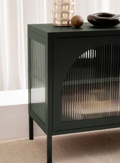 Metal TV unit with doors