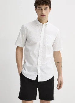 Micro-dot poplin shirt