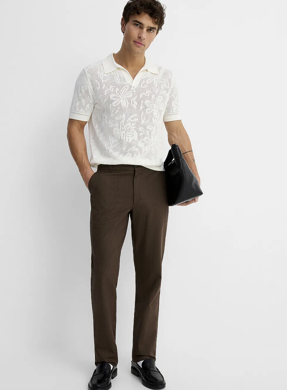 Micro-jacquard pant