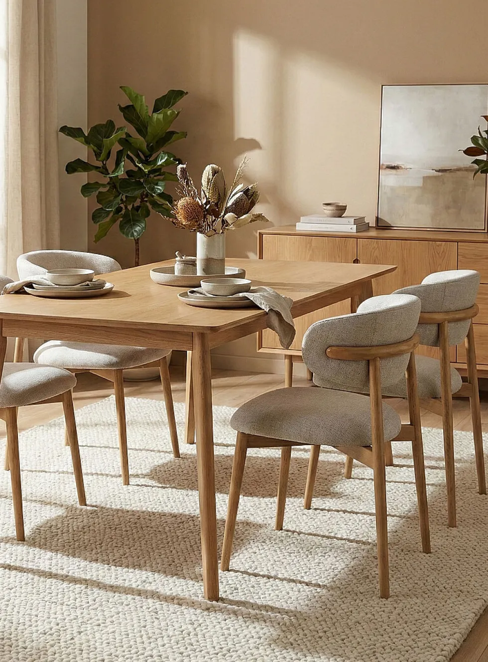Milo curved back dining room chairs