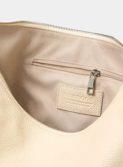 Minimalist pebbled leather XL shoulder bag
