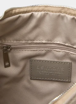 Minimalist suede hobo bag