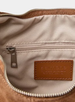 Minimalist suede hobo bag
