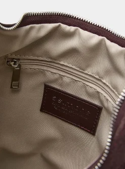 Minimalist suede hobo bag