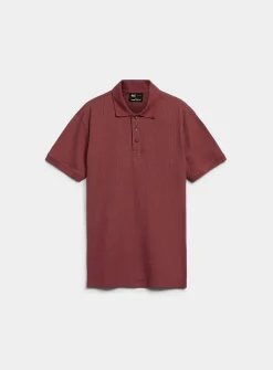 Modal-blend ribbed polo