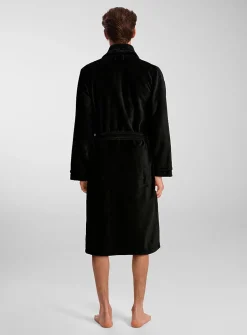Moire velvet robe
