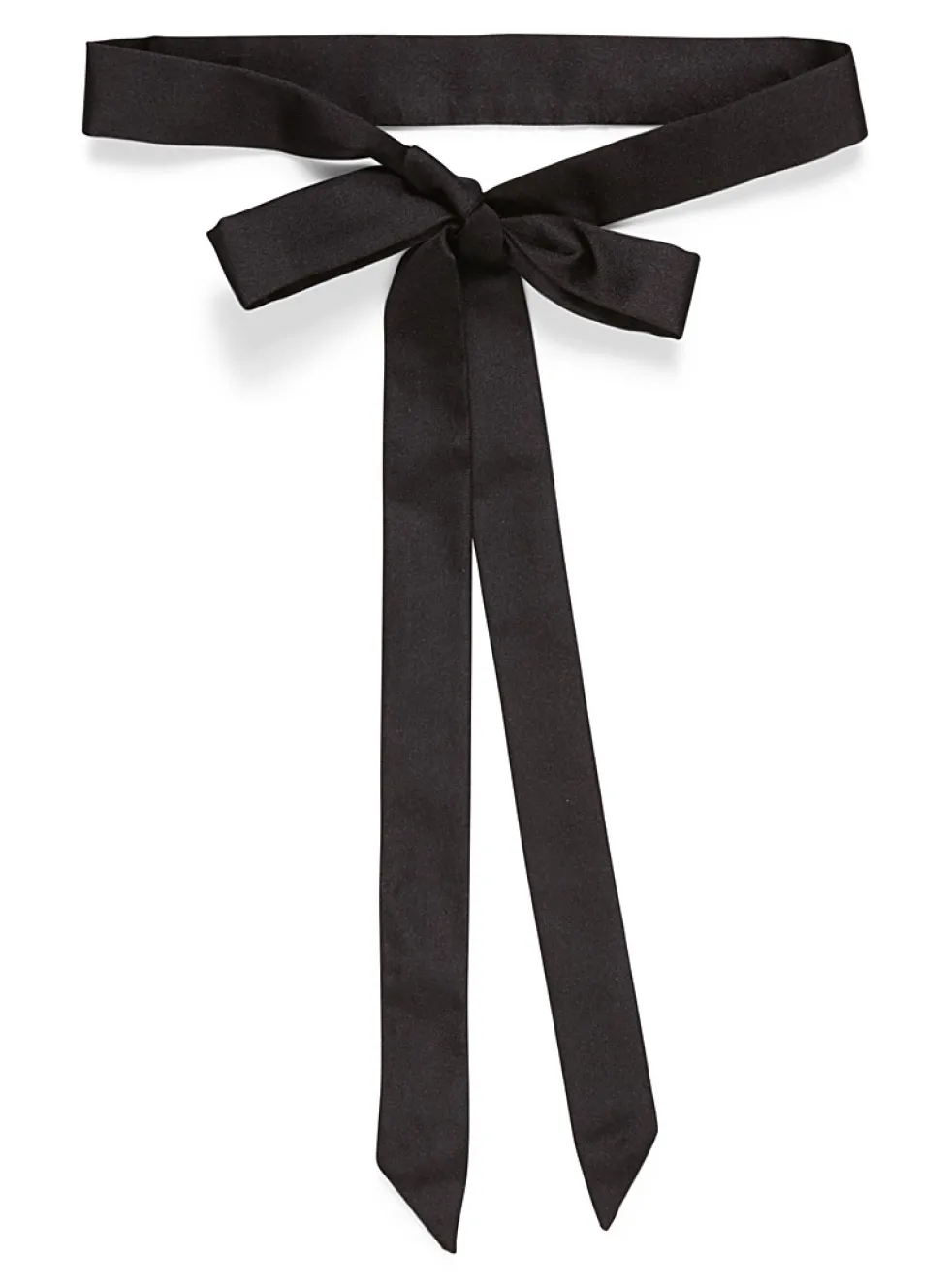 Monochrome pure silk ribbon tie