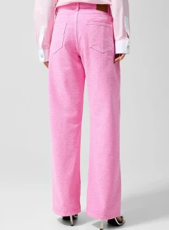 Monogrammed pink jean