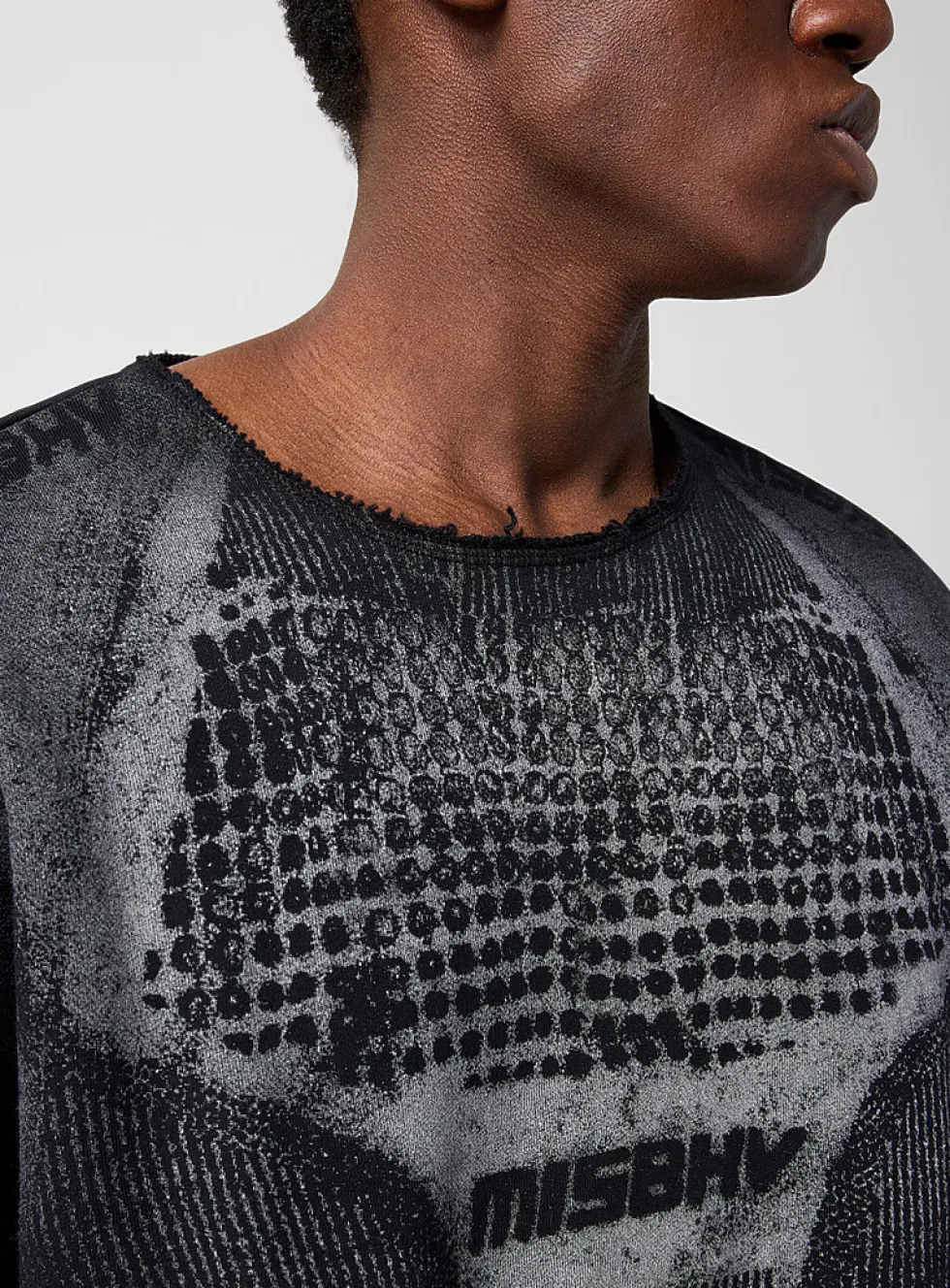 Motocross print oversized sweatshirt