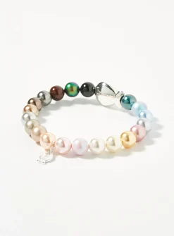 Multicoloured pearl bracelet