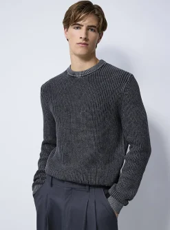 Muted ribbed sweater